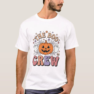 Halloween-Geist Boo Crew Niedlich Gruselig Vintage T-Shirt