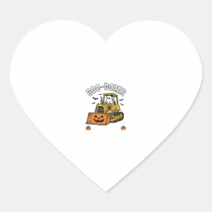 Halloween-Geist Boo Dozer Lustiger Bulldozer_1 Herz-Aufkleber