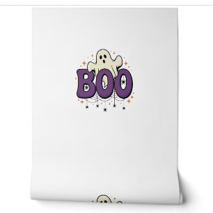 Halloween-Geist Boo Lustige Spinne Vintage_1 Tapete