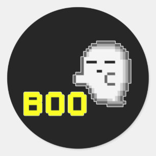 HALLOWEEN-GEIST - BUH-Aufkleber Runder Aufkleber