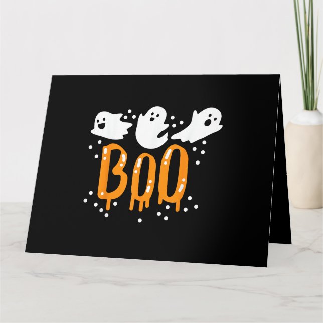Halloween-Geist Buh Süß Karte (Vorderseite)