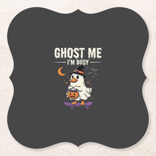 Halloween-Geist-Enten-Skateboard-Design_1 Untersetzer (Vorderseite)