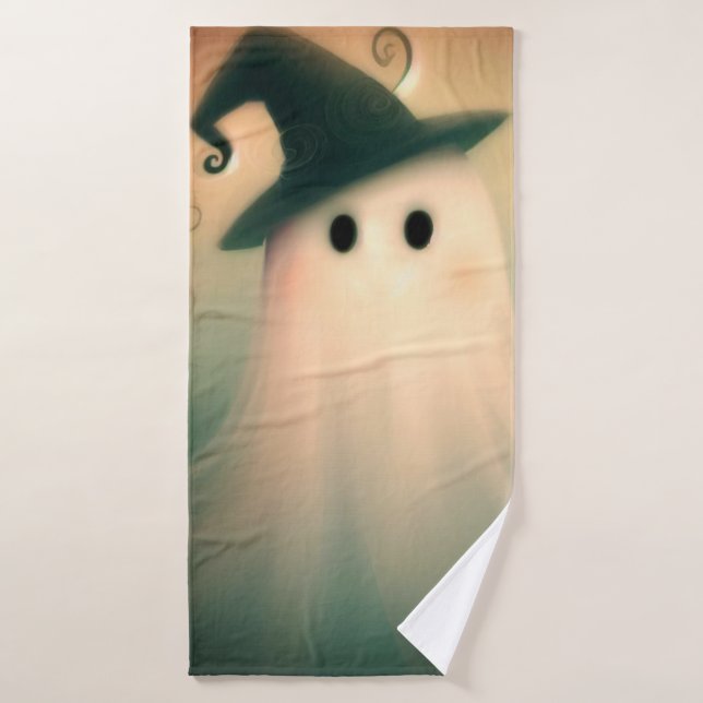 Halloween/Geist/Fall/Weiße Ornamente Badehandtuch (Badehandtuch)