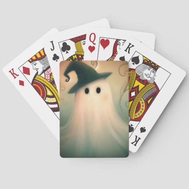 Halloween/Geist/Fall/Weiße Ornamente Spielkarten (Rückseite)