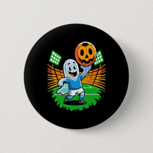 Halloween-Geist-Fußballspieler  Button