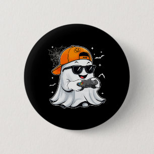 Halloween-Geist-Gamer Grusel Kostüm Gaming Männer Button