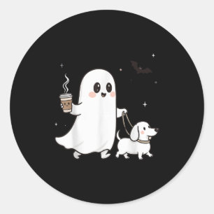 Halloween-Geist gehender Hund Soky Saison Hallowee Runder Aufkleber