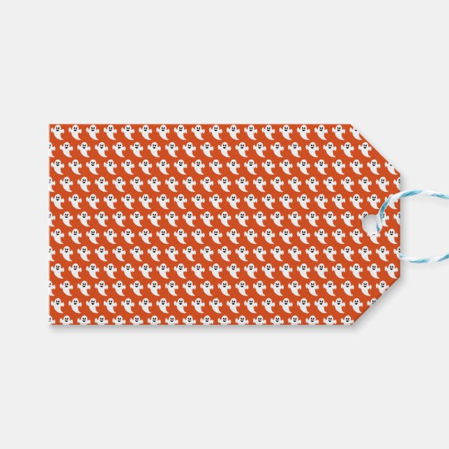Halloween-Geist Geschenkanhänger (Vorderseite (Horizontal))