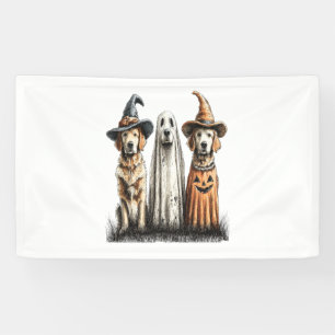 Halloween Geist Golden Retriever Hund Banner