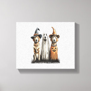 Halloween Geist Golden Retriever Hund Leinwanddruck