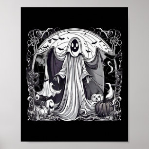 Halloween Geist Gruselig Gruseliger Friedhof Druck Poster