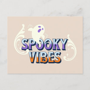Halloween Geist Gruselige Stimmung Retro Postkarte