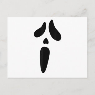 Halloween-Geist Gruseliges Gesicht Feiertag Postkarte