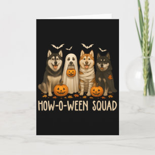 Halloween-Geist Husky Hundemutter Husky-Fan Männer Karte