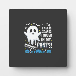 Halloween-Geist Ich habe meine Hose ausgebuht Desi Fotoplatte