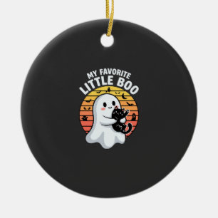 Halloween-Geist Katze Little Boo Keramik Ornament