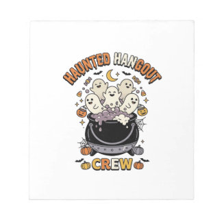 Halloween-Geist-Kürbis-Crew Notizblock