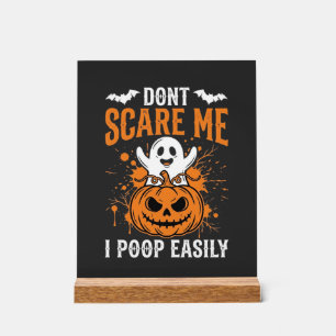 Halloween-Geist-Kürbis-Design 'Erschreck mich nich Acrylschild