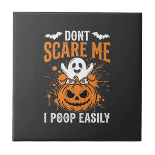 Halloween-Geist-Kürbis-Design 'Erschreck mich nich Fliese