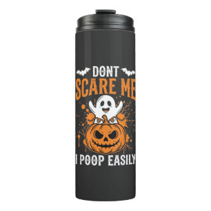 Halloween-Geist-Kürbis-Design 'Erschreck mich nich Thermosbecher