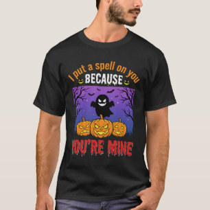 Halloween-Geist-Kürbis-Zauber-Typografie-Design T-Shirt