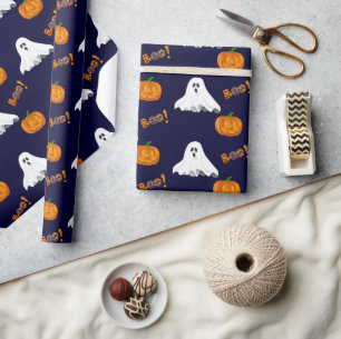 Halloween-Geist-Kürbislaterne-Muster Geschenkpapier
