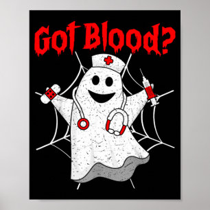 Halloween-Geist Lustiger Phlebotomist Phlebotomie Poster