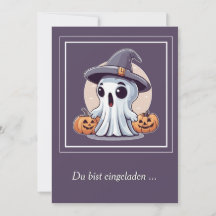 Halloween: Geist mit Kürbissen -