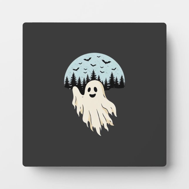 Halloween-Geist-Mond-Wald-Design_1 Fotoplatte (Vorderseite)