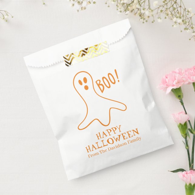 Halloween-Geist-Orange-Leckerei Geschenktütchen (Versiegelt)