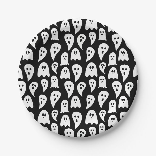 Halloween-Geist Pappteller (Vorderseite)