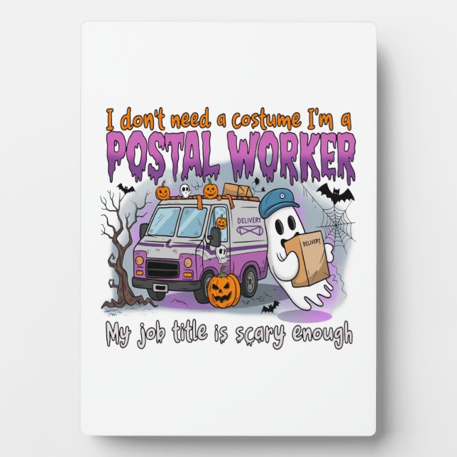 Halloween-Geist,Postmitarbeiter Fotoplatte (Vorderseite)