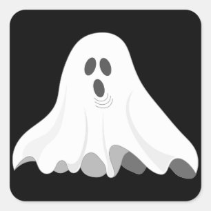 Halloween-Geist Quadratischer Aufkleber