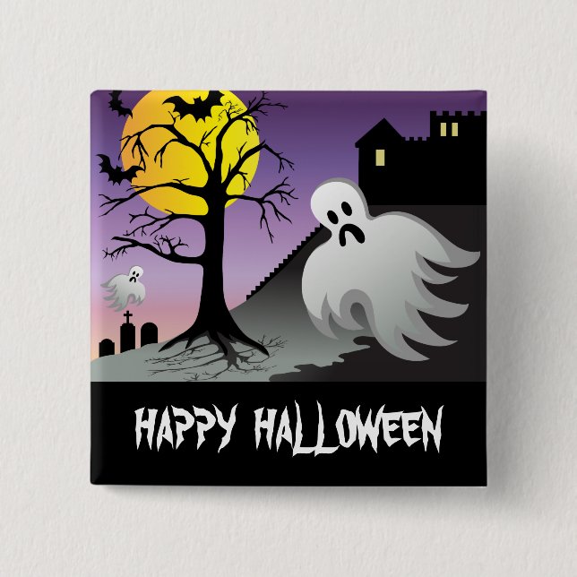 Halloween-Geist schlägt 10% weg vom Verkauf Button (Vorderseite)
