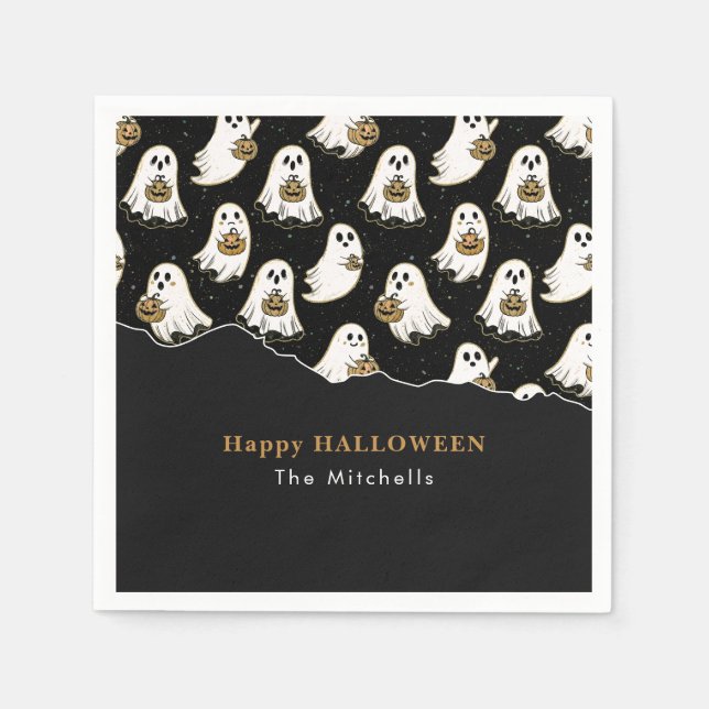 Halloween-Geist  Serviette (Vorderseite)