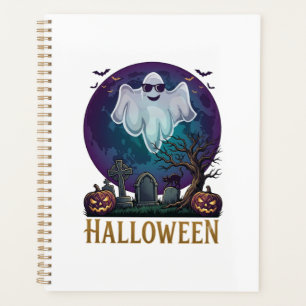 Halloween-Geist-Sonnenbrille Lila Mond Friedhof_1 Planer