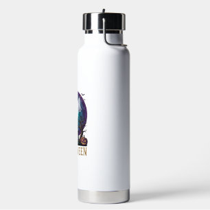 Halloween-Geist-Sonnenbrille Lila Mond Friedhof_1 Trinkflasche