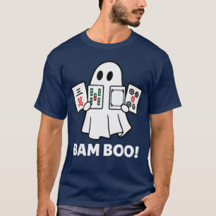 Halloween-Geist spielt Mahjong Gruseliger Bam Boo T-Shirt