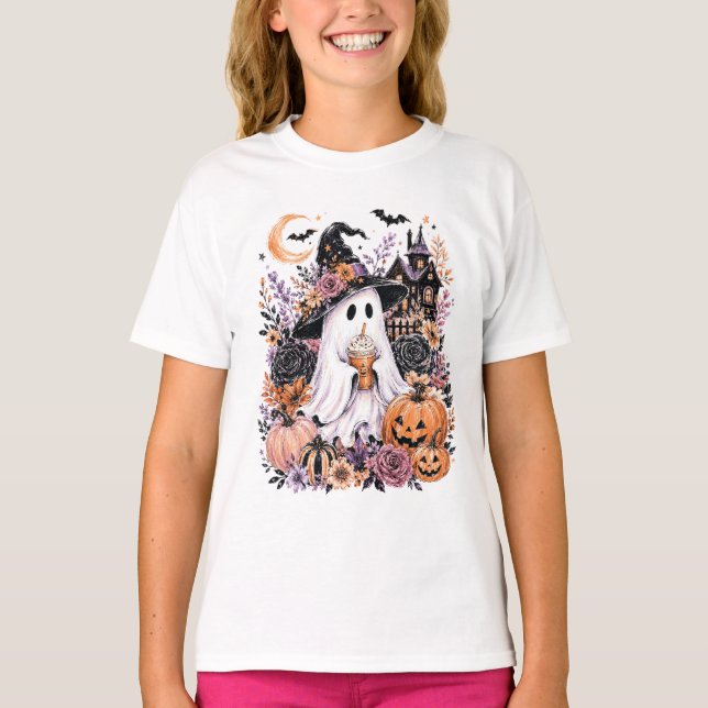 Halloween-Geist T-Shirt (Vorderseite)