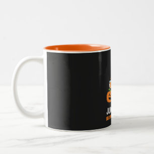 Halloween-Geist-Tasse "Juice Before Boos" Zweifarbige Tasse