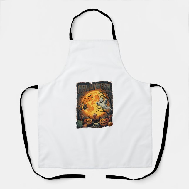 Halloween Geist Vollmond Jack Lanterns Zombie Han Schürze (Vorderseite)