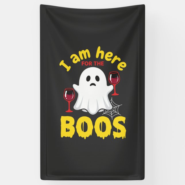 Halloween-Geist-Wein-Boos-Design Banner (Vertikal)