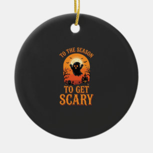 Halloween-Geist zur Saison, um gruselig zu werden_ Keramik Ornament