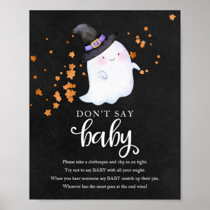 Halloween-Geister-Baby-Party „Sag nicht Baby“-Schi Poster