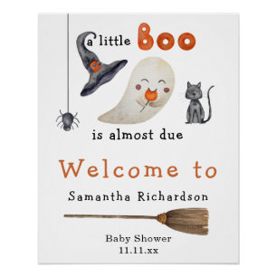 Halloween-Geister-Baby-Shower-Willkommen Poster