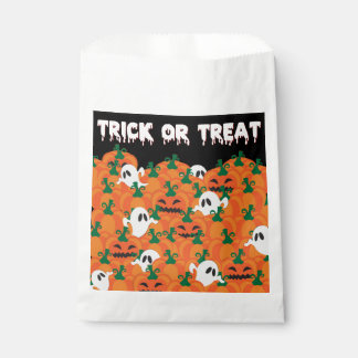 Halloween-Geister befallener Kürbisacker Geschenktütchen