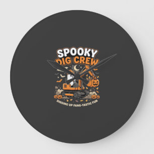 Halloween Geister Grab Crew Große Wanduhr