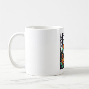 Halloween-Geister Gruselige Kürbisse Eule Vollmond Kaffeetasse