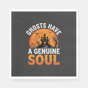 Halloween-Geister haben ein authentisches Seelende Serviette