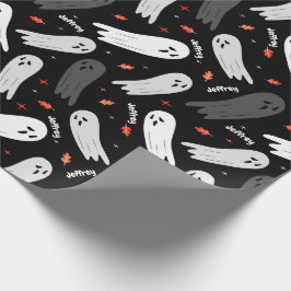 Halloween-Geister hinzufügen Name anpassen Geschenkpapier